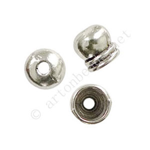 *Bead Cone - Antique Silver Plated - ID 5.6mm - 15pcs