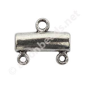 *Multi-Strand End Bar-Antique Silver Plated-2 Holes-14.8x12.5mm