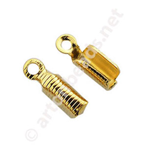 Fold-over Clamp - 18k Gold Plated - 2mm - 20pcs