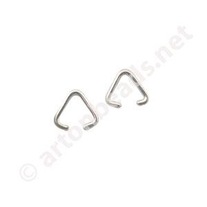 Triangle Bail - 925 Silver Plated - 6.9x6.1mm - 80pcs