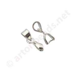 Bail - 925 Silver Plated - 6mm - 10pcs