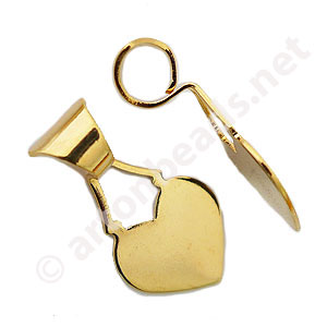 Glue-on Bail - 18k Gold Plated - 29.3mm - 6pcs