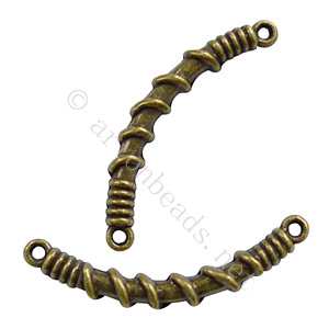 Connector - Antique Brass Plated - 30x3mm - 8pcs
