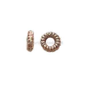 Base Metal Spacer Bead - Antique Gold Plated - 5mm - 100pcs