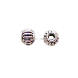 Base Metal Spacer Bead - Antique Silver Plated - 5mm - 70pcs