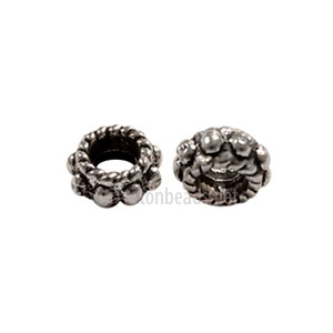 *Base Metal Spacer Bead - Antique Silver Plated - 5x3mm - 70pcs