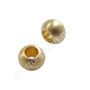 *Brass Base Beads - 18k Gold Plated - 4x6mm - 20pcs - Click Image to Close