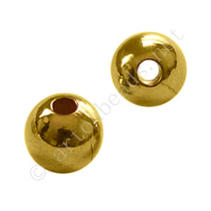 Brass Base Beads - 18k Gold Plated - 10mm - 6pcs