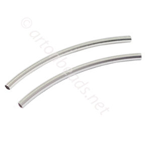 Tube - 925 Silver Plated - ID 1.4mm - 35pcs