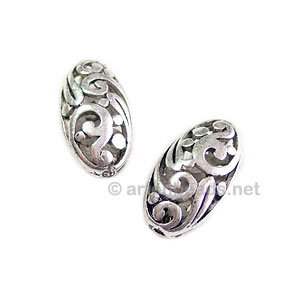 Metal Bead - Antique Silver Plated - 18.6x10mm - 3pcs