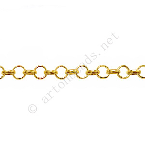 Chain(BL3.8) - 18K Gold Plated - 3.8x3.8mm - 1m