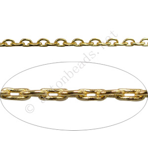Chain(J260LAS) - 18K Gold Plated - 2.3x5.3mm - 1m