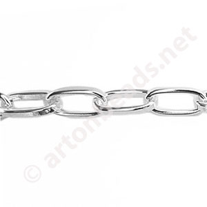 *Chain(216CS) - 925 Silver Plated - 5.7x11.3mm - 1m