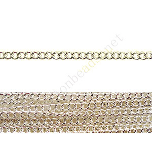 Chain(160SF) - 925 Silver Plated - 2x2mm - 2m