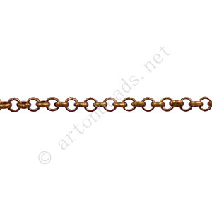 *Chain(JBL2.5) - Antique Copper Plated - 2.5x2.5mm - 2m - Click Image to Close