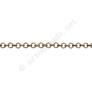 *Chain(JBL2.0) - Antique brass Plated - 2.0x2.0mm - 2m