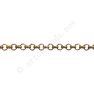 Chain(JBL2.5) - Antique brass Plated - 2.5x2.5mm - 2m