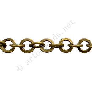 Chain - Antique brass Plated - 6x6mm - 1m