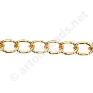 Chain(Y1908) - 18K Gold Plated - 5.8x8.2mm - 1m