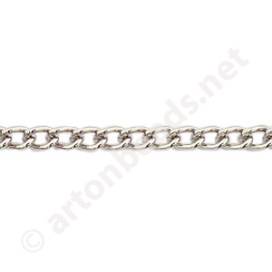 *Chain(Y2103) -White Gold Plated - 3.1x4.6mm - 2m