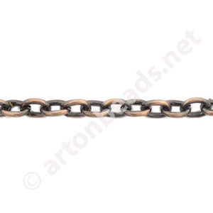 *Chain(Y1920) - Antique Copper Plated - 4.1x5.5mm - 1m