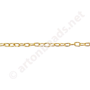 Chain(J0.6+A) - 18K Gold Plated - 2.1x2.9mm - 2m