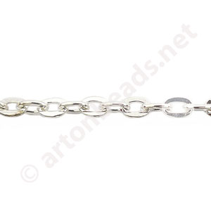 Chain(J1.0F+) -925 Silver Plated - 3.8x5.6mm - 2m