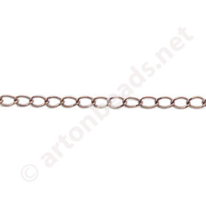 Chain(J0.6) - Antique Copper Plated - 2.2x3.0mm - 2m