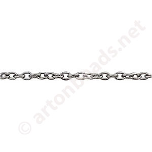 Chain(0.6+A) - Gun metal Plated - 2.1x2.9mm - 2m