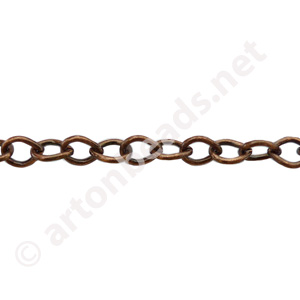 Link Chain(#8BRC) - Antique Copper Plated - 4.27x5.40mm - 1m