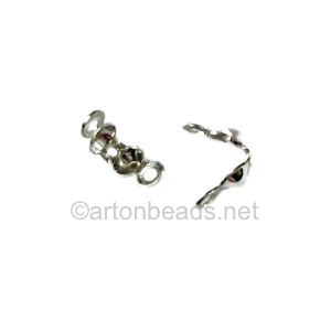 Sterling Silver Knot Cover - 3mm - 4pcs