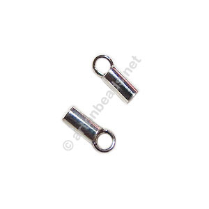 Sterling Silver End Tube - 2mm - 6pcs