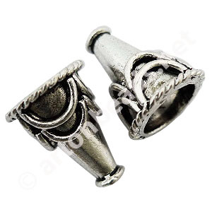Sterling Silver Cone - Arc - 15x12mm - 2pcs