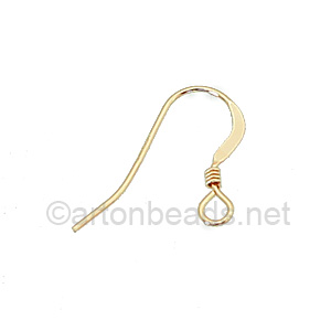 14K Gold Filled Earring Hook - Coil - 14.2 mm - 2pcs