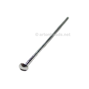 Head Pin - 925 Silver Plated - 25mm - 500pcs
