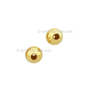 *Brass Base Beads - 18k Gold Plated - 2mm - 1000pcs