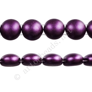 Candy 2-hole Glass Beads - Purple Pearl Pastel - 8mm - 22pcs