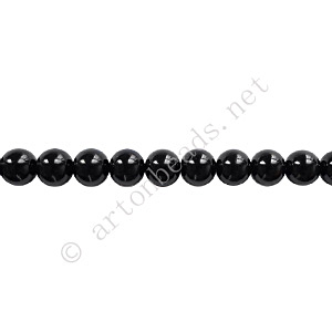 Baking Painted Glass Bead - Round - Black - 4mm - 100pcs