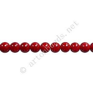 Baking Painted Glass Bead - Round - Dark Red - 4mm - 100pcs