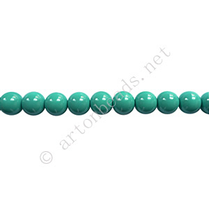 Baking Painted Glass Bead - Round - Turquoise - 4mm - 100pcs