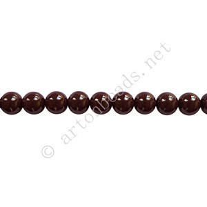 Baking Painted Glass Bead - Round - Chocolate - 4mm - 100pcs