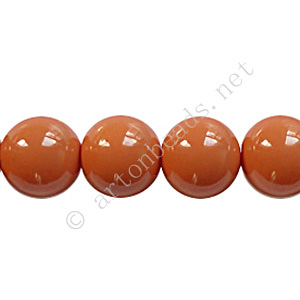Baking Painted Glass Bead - Round - Copper Brown - 10mm-40pcs