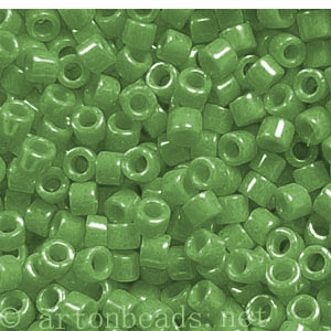 Japanese Miyuki Delica Beads - Green Pea Opaque - 11/0 - 1 Vial