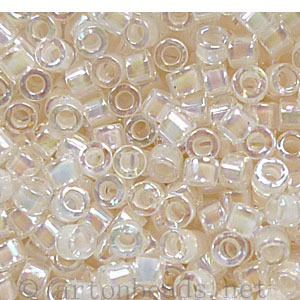 Japanese Miyuki Delica Beads - Off White AB - 11/0 -1 Vial