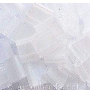 Miyuki 2-hole Tila Beads - Crystal Transparent Matte AB-5x5mm-1