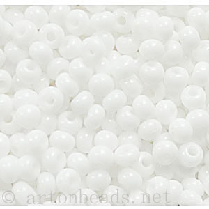 Czech Seed Beads - White Opaque - 6/0 -16g