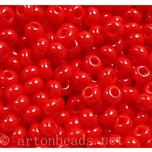 Czech Seed Beads - Medium Red Opaque - 11/0 -1 Vial