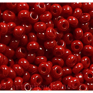 Czech Seed Beads - Dark Red Opaque - 10/0 -16g
