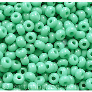 Czech Seed Beads - Turquoise Opaque - 8/0 - 16g