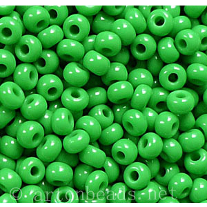 Czech Seed Beads - Medium Green Opaque - 10/0 - 16g